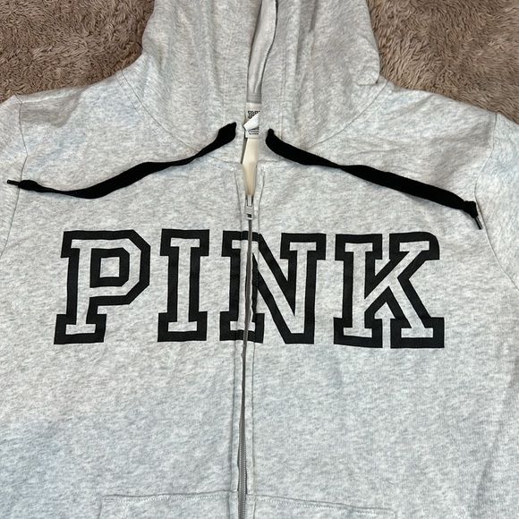 VS PINK Zip-up Logo Hoodie NWT - Picture 2 of 5